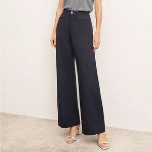 M.M.LaFleur Milo Wide Leg Pants Women’s 18 Black Office Workwear Stretch Modern